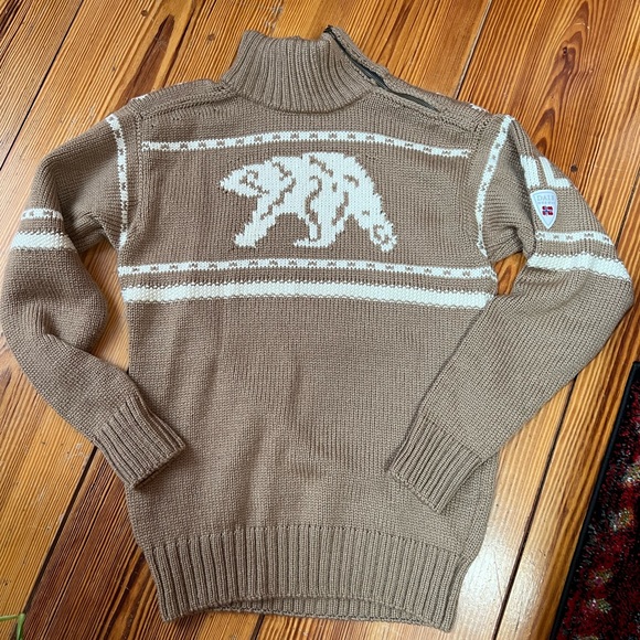 Dale of Norway Isbjorn Unisex Sweater - Tan/Cream - Picture 8 of 12